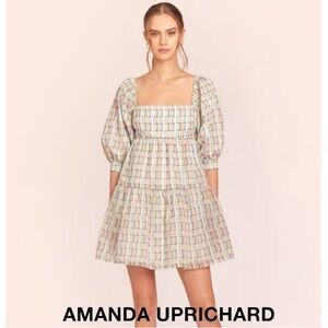 AMANDA UPRICHARD | NWT Theodora Mini Dress Carnival Semi Sheer Summer Beach